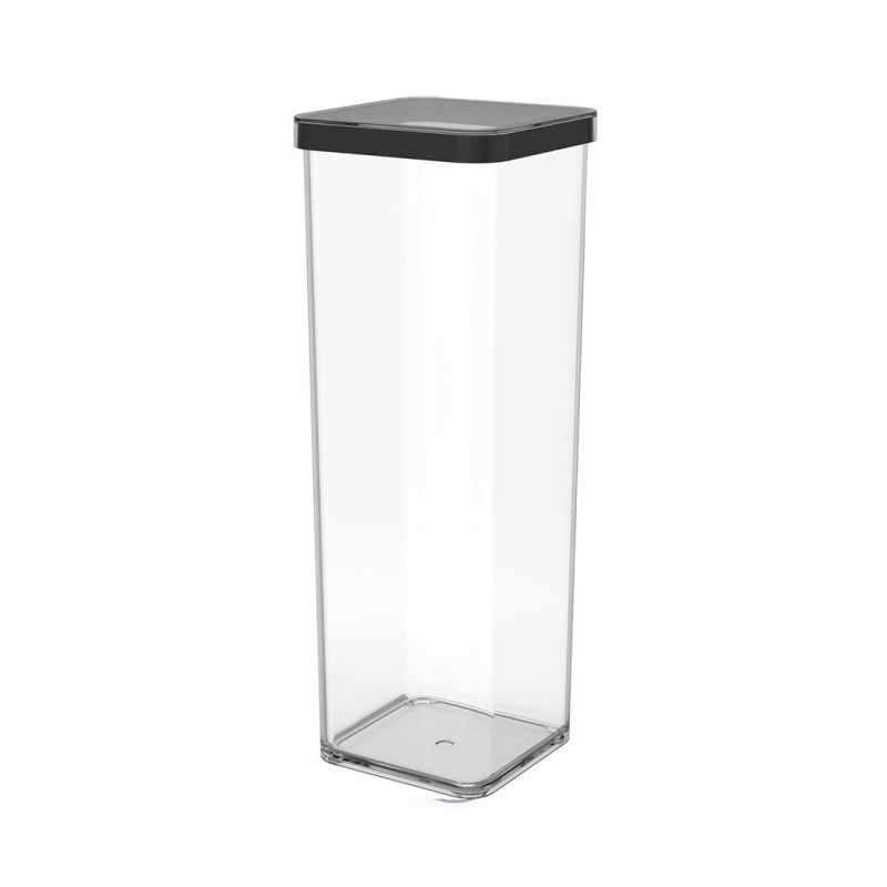 Gyvūnų Maisto Indas - Loft Kvadratinė 2.0L Skaidrus / Juodas
