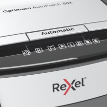 Paper Shredder - Rexel Optimum AutoFeed+ 50X Cross 55 dB Black / Grey Paper Shredder - Rexel Optimum AutoFeed+ 50X Cross 55 dB Black / Grey