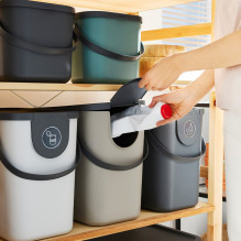 Atliekų Kibiras - ROTHO Albula 25L Technopolimeras Tamsiai Žalias Atliekų Kibiras - ROTHO Albula 25L Technopolimeras Tamsiai Žalias