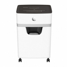 Paper Shredder - HP Oneshred 10MC, Micro Cut, P-5, 10 Cards, 20 L, Light Gray Paper Shredder - HP Oneshred 10MC, Micro Cut, P-5, 10 Cards, 20 L, Light Gray