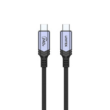 USB-C Kabelis - UNITEK 240W 2M Juodas