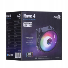 Aušinimo Ventiliatorius - Aerocool PGS Rave 4 FRGB PWM 120mm Juodas Aušinimo Ventiliatorius - Aerocool PGS Rave 4 FRGB PWM 120mm Juodas