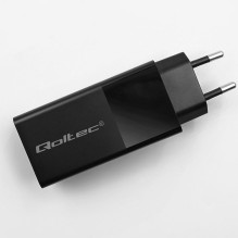 Charger - Qoltec 52382 GaN 100W PD USB Type-C and A Black Charger - Qoltec 52382 GaN 100W PD USB Type-C and A Black