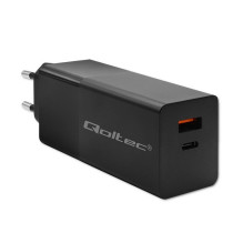 Įkroviklis - Qoltec 52382 GaN 100W PD USB Type-C ir A Juodas