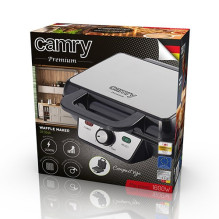 Vaflinė - Camry CR 3046 2 Vaflės 1000 W Juoda