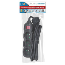 Ilgiklis - Esperanza ELK211K 3m 3 AC Lizdai Juodas Ilgiklis - Esperanza ELK211K 3m 3 AC Lizdai Juodas