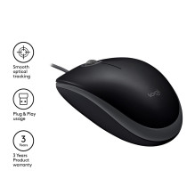 Kompiuterio Pelė - Logitech B110 Silent 1000 DPI