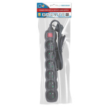 Extension Cord - Esperanza ELK217K 6 AC Outlets 1.5m Indoor Black Extension Cord - Esperanza ELK217K 6 AC Outlets 1.5m Indoor Black
