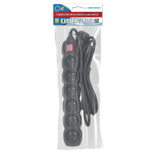 Extension Cord - Esperanza ELK218K 3m 6 AC Outlets 3680W Indoor Black