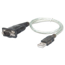 USB Adapter - Manhattan PL-2303RA 45cm Male to Male Black / Silver USB Adapter - Manhattan PL-2303RA 45cm Male to Male Black / Silver