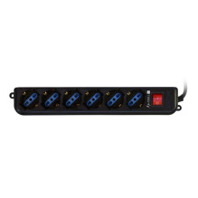 Extension Cord - Techly IUPS-PCP-6V 6 Outlets VDE Plug Black Extension Cord - Techly IUPS-PCP-6V 6 Outlets VDE Plug Black