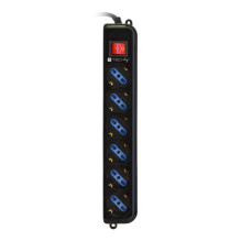 Extension Cord - Techly IUPS-PCP-6V 6 Outlets VDE Plug Black Extension Cord - Techly IUPS-PCP-6V 6 Outlets VDE Plug Black