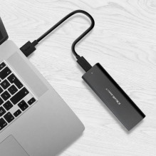 SSD Enclosure - Qoltec 50311 M.2 USB Type-C Black SSD Enclosure - Qoltec 50311 M.2 USB Type-C Black