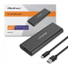 SSD Korpusas - Qoltec 50311 M.2 USB Type-C Juodas