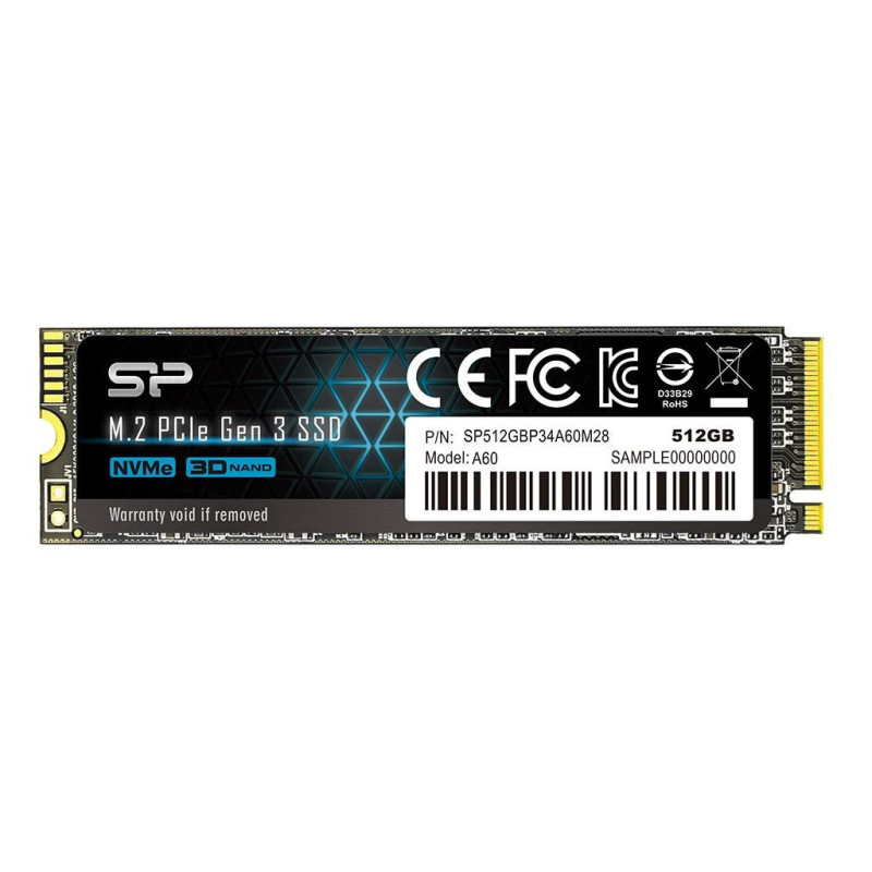 M.2 SSD - Silicon Power P34A60 512 GB NVMe SLC