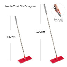 Floor Cleaning Set - Flat Mop With Bucket, Telescopic Wand and 2 x Microfiber Pads, XXL Rotating Head
