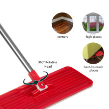 Grindų Valymo Rinkinys - Flat Mop Su Kibiru, Teleskopine Lazda ir 2 x Mikropluošto Padu, XXL Sukamoji Galva Grindų Valymo Rinkinys - Flat Mop Su Kibiru, Teleskopine Lazda ir 2 x Mikropluošto Padu, XXL Sukamoji Galva