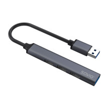 USB Adapteris - Savio AK-70 3 × USB-A 2.0, 1 × USB-A 3.1 Gen 1, 4-in-1, 5 Gbps