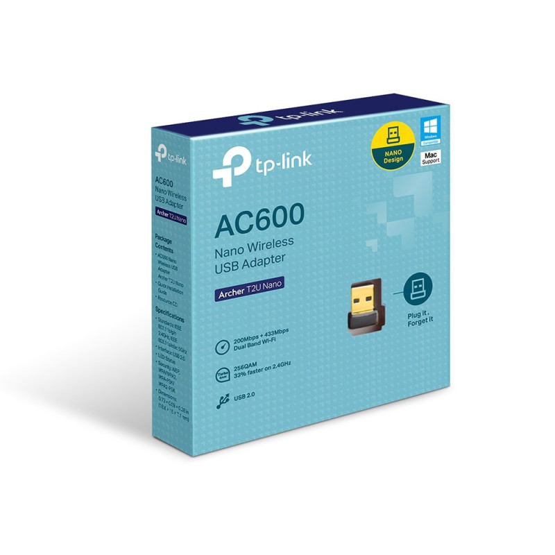 Network Adapter - TP-LINK Archer T2U Nano Dual-Band 433Mbps / 200Mbps