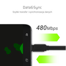 USB Kabelis - Green Cell KABGC03 0,25 m Juodas USB A į USB C USB Kabelis - Green Cell KABGC03 0,25 m Juodas USB A į USB C
