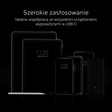 USB Cable - Green Cell KABGC03 0.25 m Black USB A to USB C