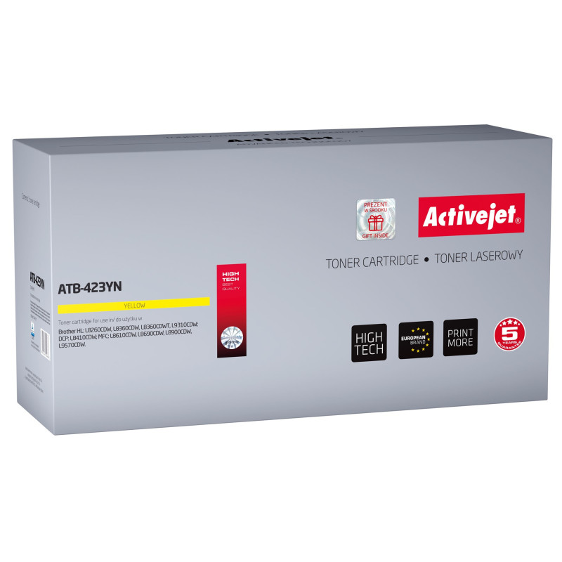 Toneris - Activejet ATB-423YN Suderinamas Su Brother TN-423Y Geltonas