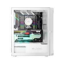 Case - Logic Ports ARGB Minidi USB 3.0 White