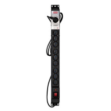 Extension Cord - Activejet COMBO 12 Sockets 5m Black Extension Cord - Activejet COMBO 12 Sockets 5m Black