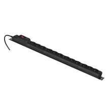 Extension Cord - Activejet COMBO 12 Sockets 5m Black Extension Cord - Activejet COMBO 12 Sockets 5m Black