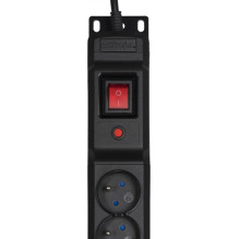 Extension Cord - Activejet COMBO 12 Sockets 5m Black Extension Cord - Activejet COMBO 12 Sockets 5m Black