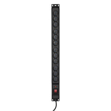 Extension Cord - Activejet COMBO 12 Sockets 5m Black Extension Cord - Activejet COMBO 12 Sockets 5m Black