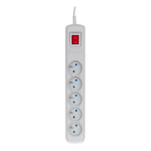 Extension Cord - Activejet 5 AC Outlets 1.5M Gray