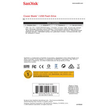 USB Atmintinė - Sandisk Cruzer Blade 64GB juoda / raudona USB Atmintinė - Sandisk Cruzer Blade 64GB juoda / raudona