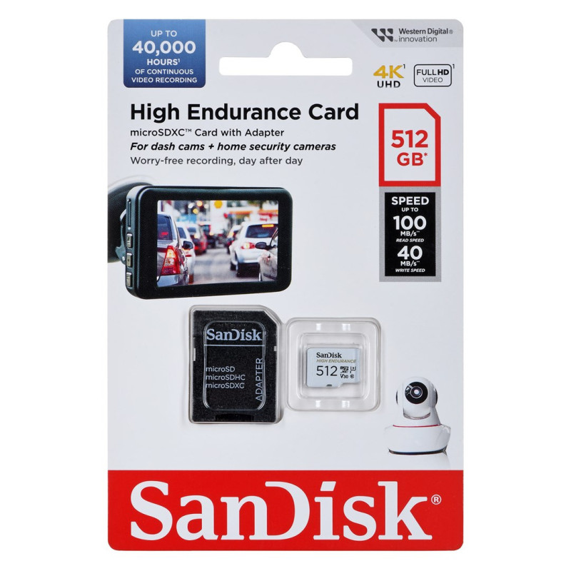 MicroSD Kortelė - SanDisk 512GB Klasės 10