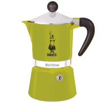 Coffee Maker - Bialetti Rainbow 0.27 L Aluminum, Thermoplastic Green