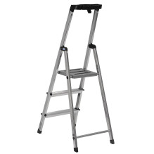 Sulankstomos Kopėčios - Krause Safety, Sidabrinės Sulankstomos Kopėčios - Krause Safety, Sidabrinės