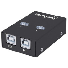 USB Switch - Manhattan Automatic Sharing Switch, 2x USB-B Ports, Black