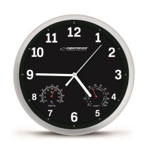 Wall Clock - Esperanza EHC016K Mechanical 25 cm Black Wall Clock - Esperanza EHC016K Mechanical 25 cm Black
