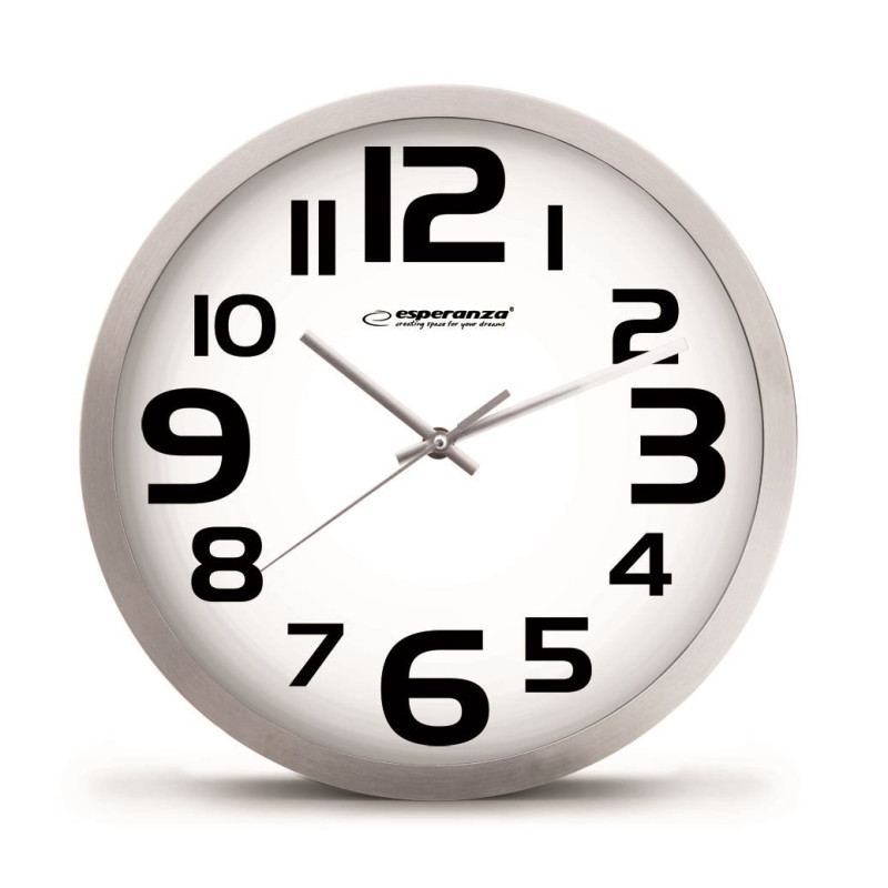 Wall Clock - Esperanza EHC013K Oval Quartz Black, White