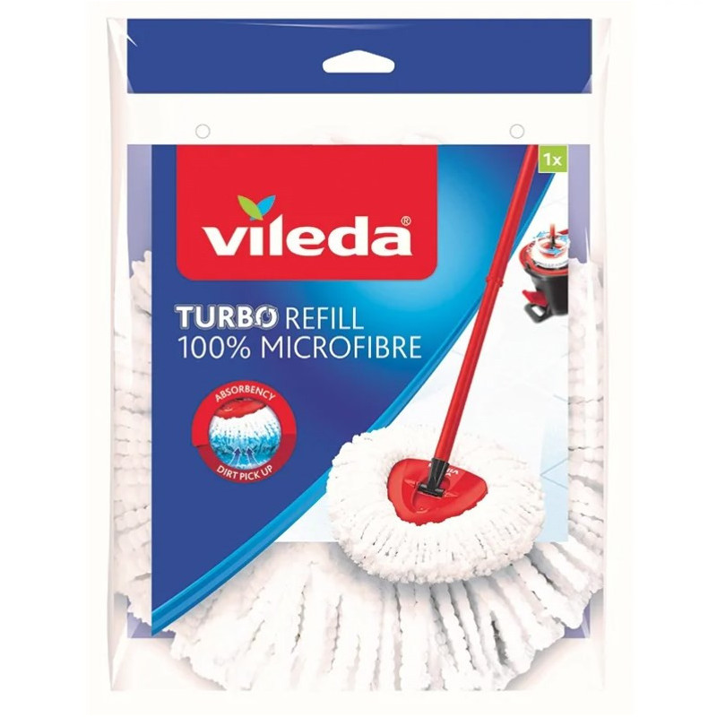 Mopų Galvutė - Vileda TURBO Classic Spin Mop Pakeitimas - Mėlyna
