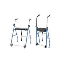 Walker - Two Wheel Rehabilitation Support - Blue Black Walker - Two Wheel Rehabilitation Support - Blue Black