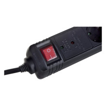 Prailgintuvas - Gembird SPG5-C-10, 5 AC Lizdai, 250 V, 3 m, Juodas
