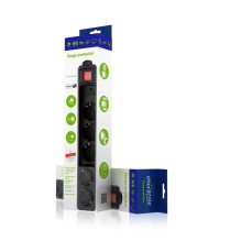 Prailgintuvas - Gembird SPG5-C-10, 5 AC Lizdai, 250 V, 3 m, Juodas