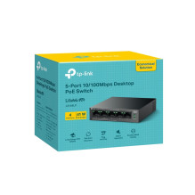 Switch - TP-Link LiteWave LS105P 5-Port PoE Black Switch - TP-Link LiteWave LS105P 5-Port PoE Black
