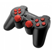 Game Controller - Esperanza EGG106R Wired USB 12 Buttons Vibration PC, PS2, PS3 Black, Red