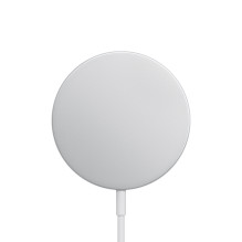 Charger - Apple MagSafe MHXH3ZM / A Wireless Fast Charging Silver / White Charger - Apple MagSafe MHXH3ZM / A Wireless Fast Charging Silver / White