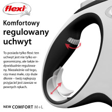 Dog Leash - Flexi Comfort 8m Black / Grey Dog Leash - Flexi Comfort 8m Black / Grey