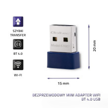 Wireless Adapter - Qoltec 57007 Mini Bluetooth USB 150Mbps