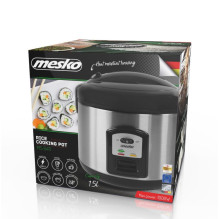 Rice Cooker - Mesko MS 6411 1.5L 1000W Black Stainless Steel Rice Cooker - Mesko MS 6411 1.5L 1000W Black Stainless Steel