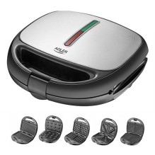 Sumuštinių Keptuvė - Adler AD 3040 1200 W, Juoda / Pilka Sumuštinių Keptuvė - Adler AD 3040 1200 W, Juoda / Pilka